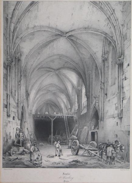 Collégiale Saint-Frambourg (titre factice), Charles Villemin, 1836 vers