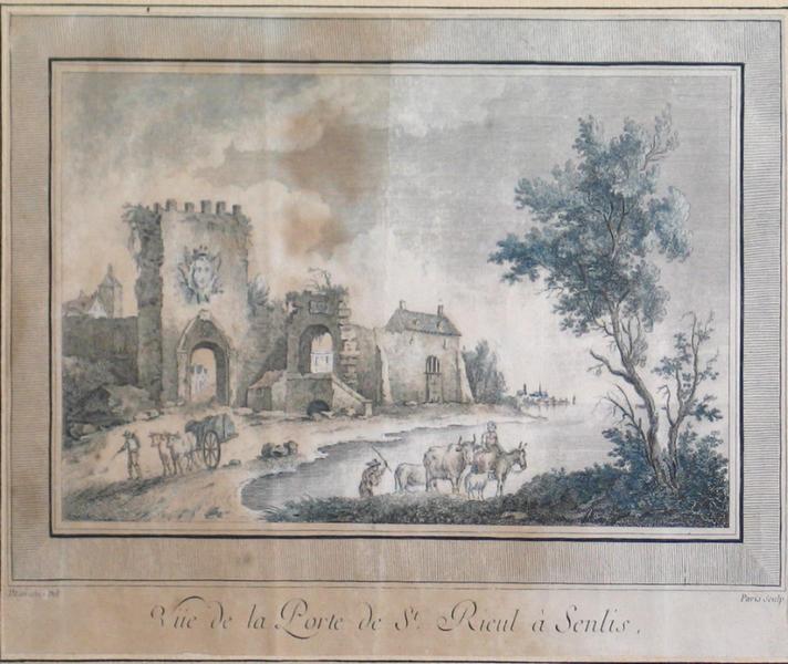 Vue de la porte de Saint-Rieul à Senlis (titre inscrit)_0