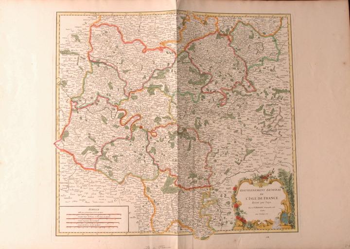 Carte de l'Isle de France (titre factice), Robert, 1754