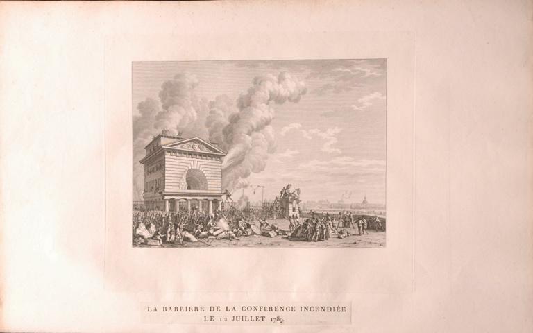 La barrière de la conférence incendiée, 12 juillet 1789 (titre factice)_0