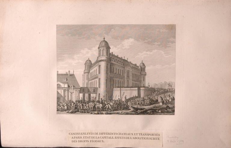 Canons enlevés au château de Chantilly, 9 août 1789 (titre factice) ; Canons amenés de Chantilly à Paris (9 août 1789) (autre titre)_0