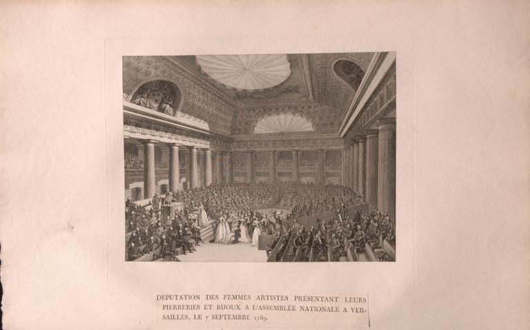 Députation des femmes artistes, 7 septembre 1789 (titre factice) ; Offrandes faites à l'Assemblée nationale par des dames artistes (autre titre)_0