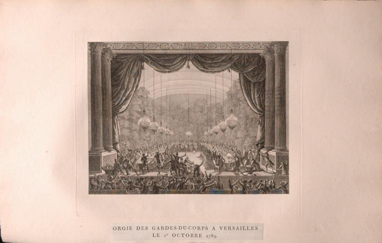 Orgie des Gardes du corps à Versailles, 1er octobre 1789 (titre factice) ; Banquet des gardes du corps dans la Salle de l'Opéra de Versailles (autre titre)_0