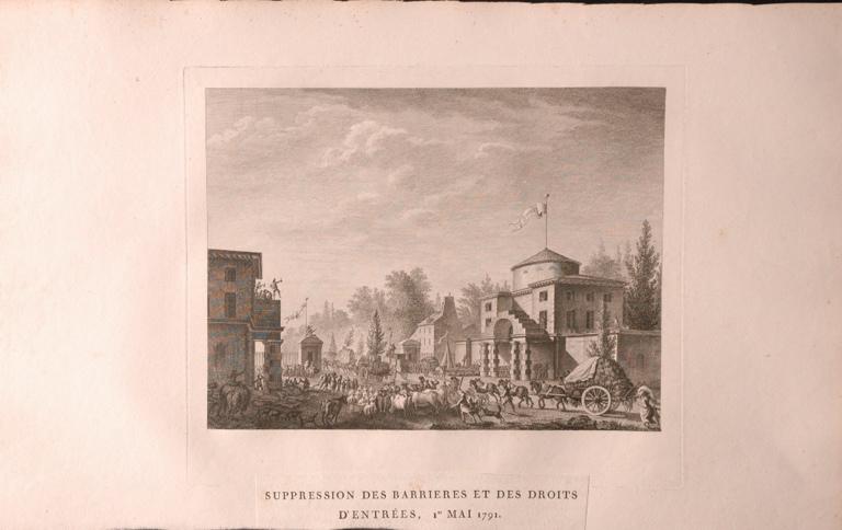 Suppression des droits d'entrée, 1er mai 1791 (titre factice), Jean-Louis Prieur, 1791 vers