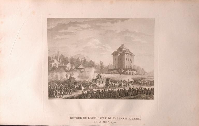 Retour de Louis XVI à Paris, 26 juin 1791 (titre factice), Jean-Louis Prieur, 1791 vers
