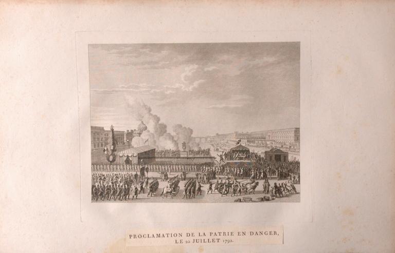Proclamation de la Patrie en danger, 22 juillet 1792 (titre factice), Jean-Louis Prieur, 1791 vers