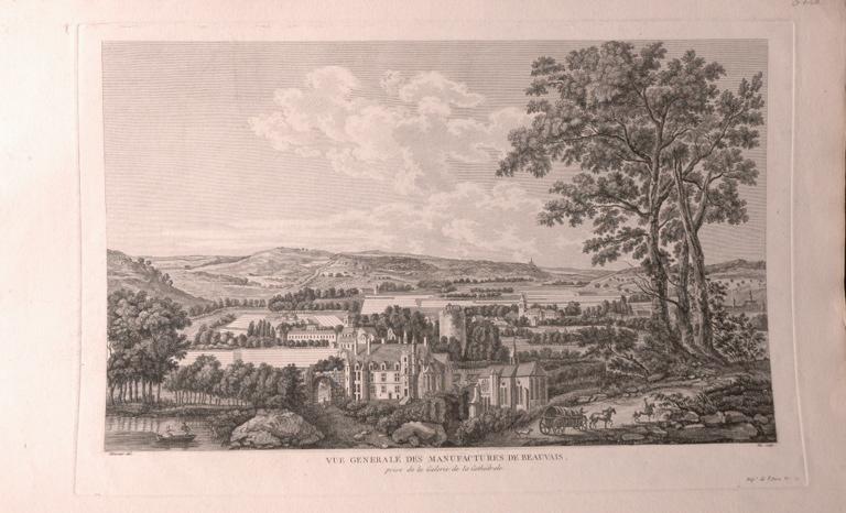 Vue générale des manufactures de Beauvais (Oise), François Denis Née, 2e moitié 18e siècle
