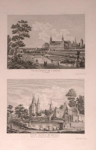 Vues de l'abbaye de St Lucien et du château de Bresles (Oise)_0