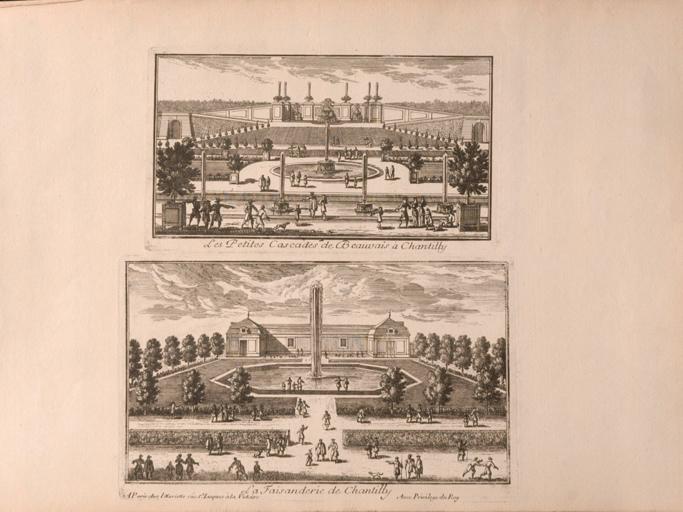 Vues des Cascades de Beauvais et de la Faisanderie, Chantilly (Oise) (titre factice)_0