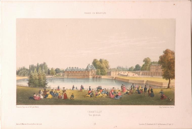 Vue du château de Chantilly (Oise) (titre factice), Isidore Laurent Deroy, 19e siècle