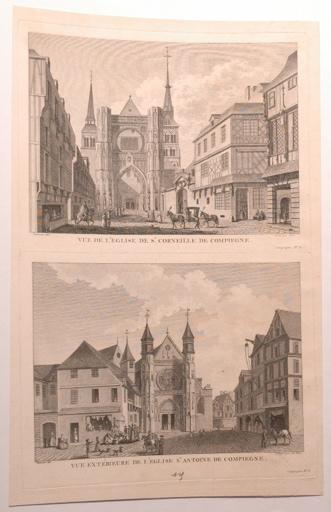Vues des églises Saint Corneille et Saint Antoine, Compiègne (Oise) (titre factice)_0