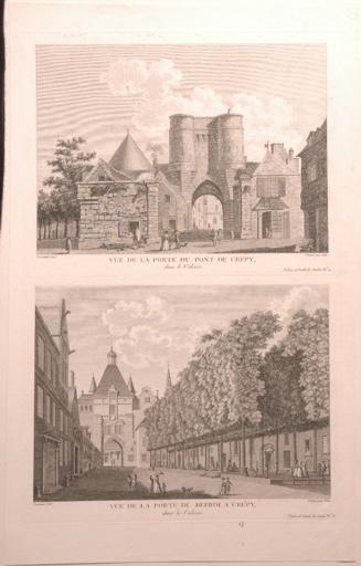 Vues de deux Portes à Crépy-en-Valois (Oise) (titre factice), François Denis Née, 2e moitié 18e siècle