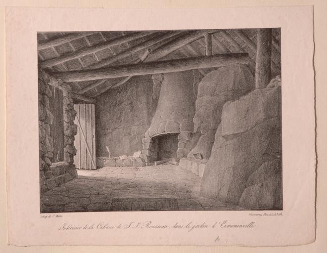 Intérieur de la cabane de Jean-Jacques Rousseau, Ermenonville (Oise)_0
