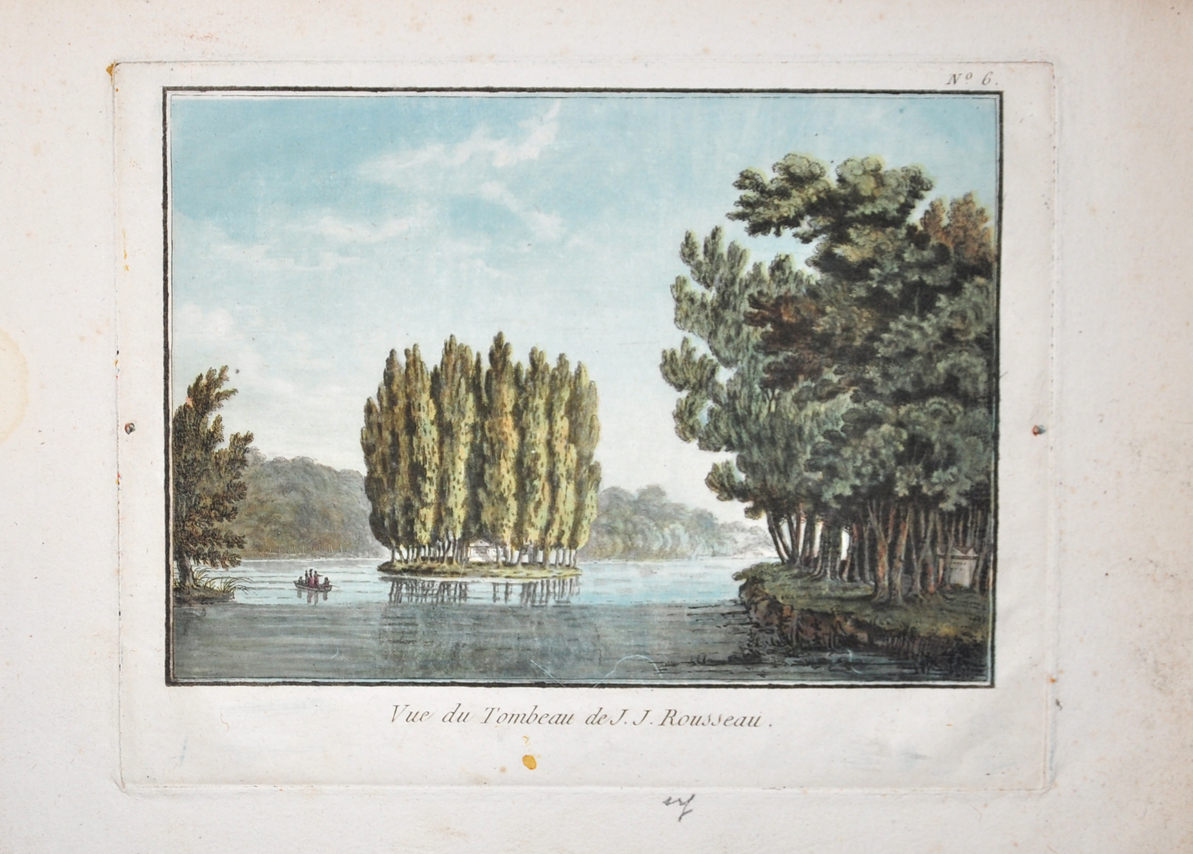 Vue du Tombeau de J.J. Rousseau, Ermenonville (Oise)_0