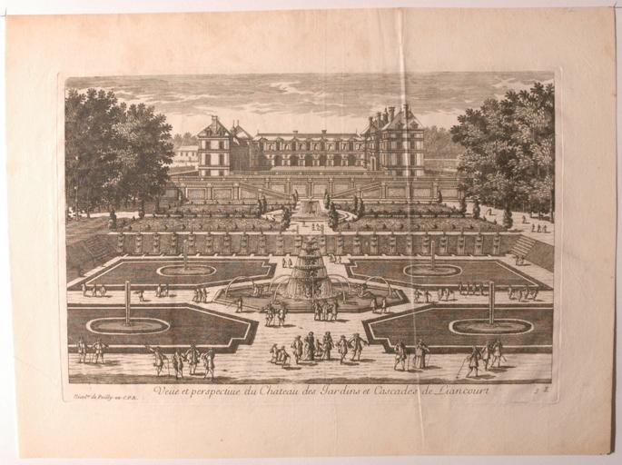 Vue du château des jardins et cascades de Liancourt (Oise)_0