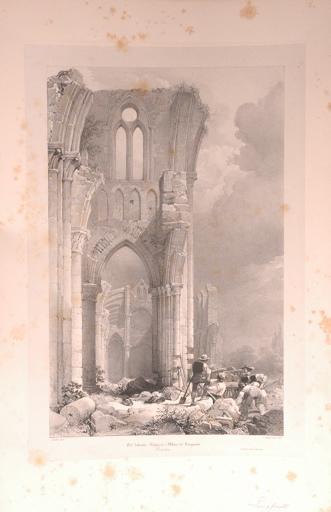 Nef latérale, église de l'abbaye de Longpont (Aisne), Луи Гаг, 1838
