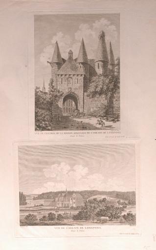 Deux vues de l'abbaye de Longpont (Aisne) (titre factice)_0