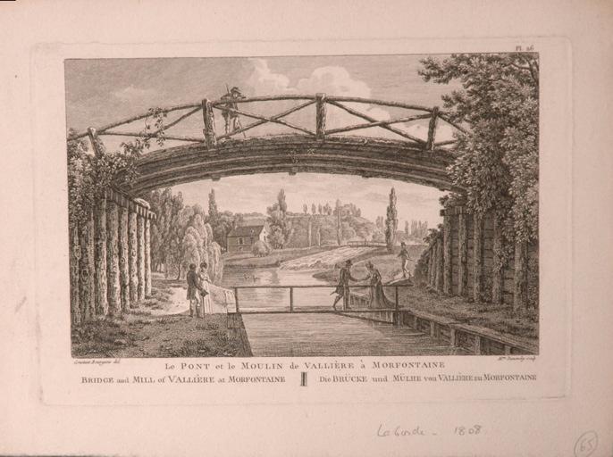 Le Pont et le moulin de Vallière, Mortefontaine (Oise)_0