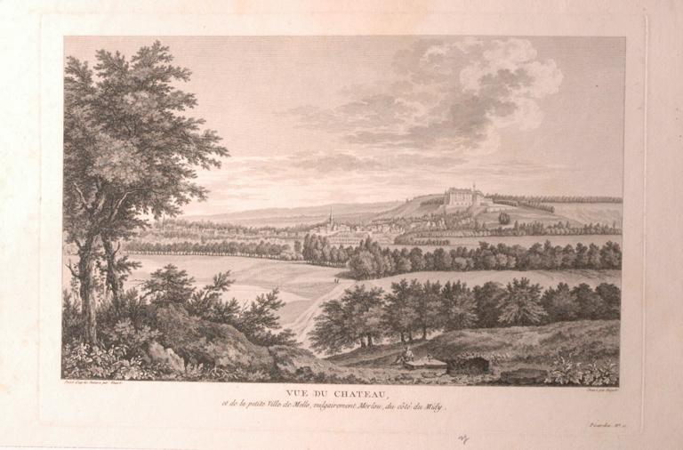 Vue du château et de la ville de Mello_0