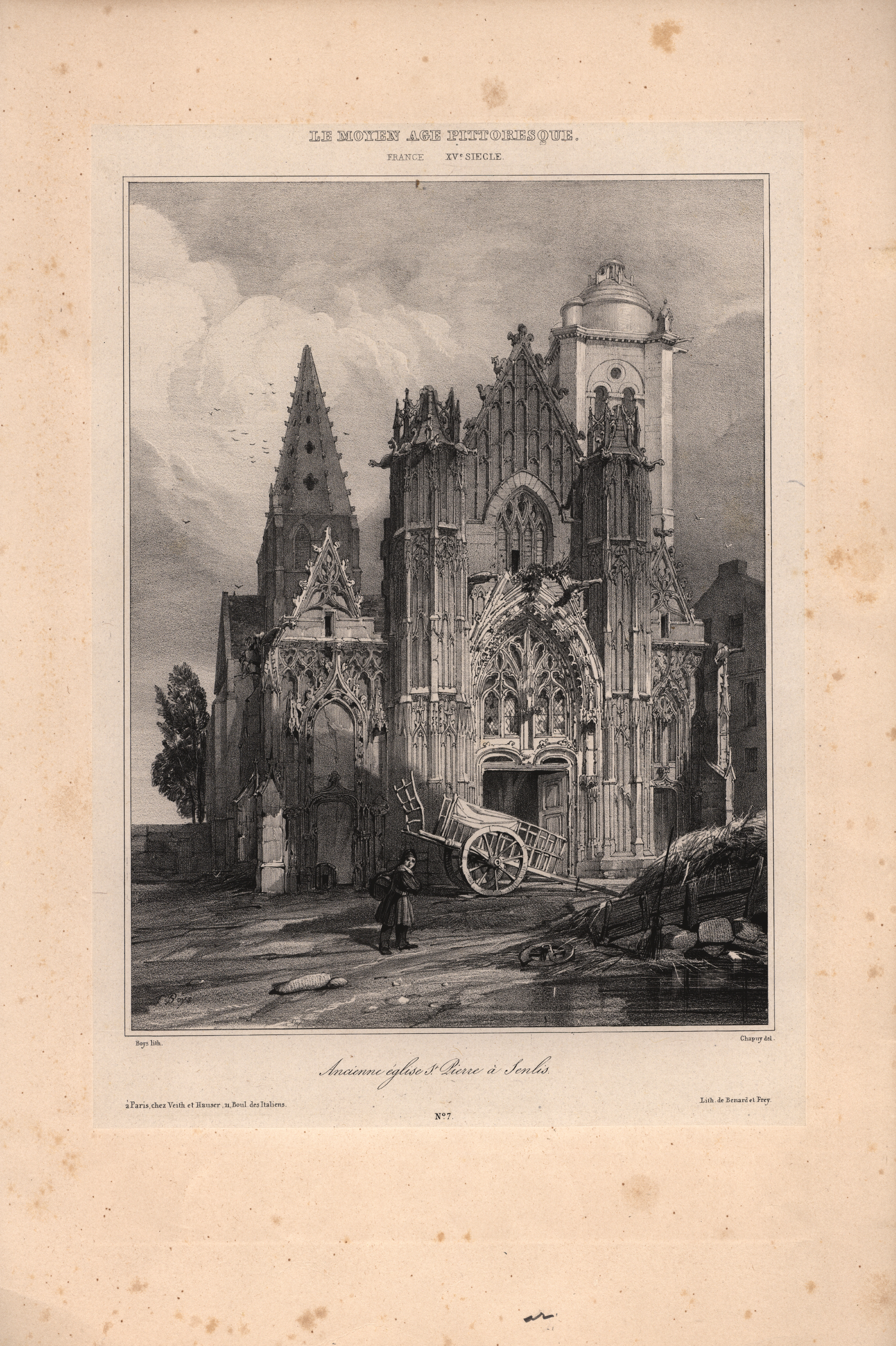 Ancienne église Saint Pierre, Senlis (Oise), Thomas Shotter Boys, 1837-1840