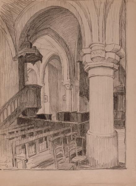L'intérieur de l'église, Courteuil (titre factice)_0