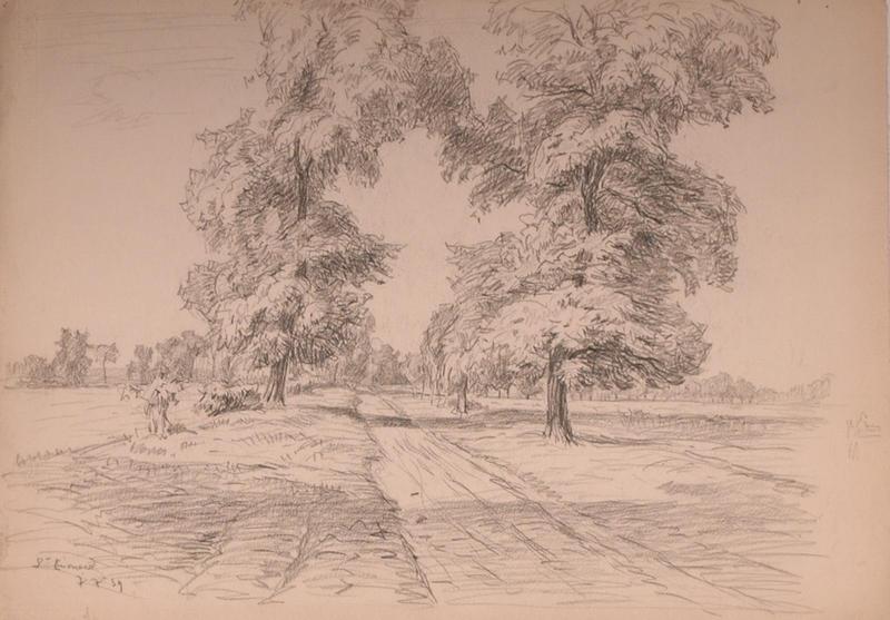 Allée d'arbres près de Saint-Léonard (titre factice)_0