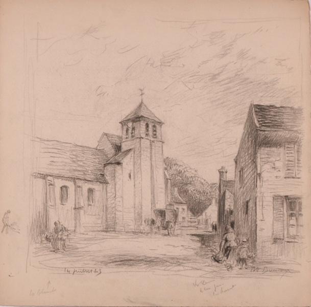 L'église et la place, Saint-Léonard (titre factice)_0
