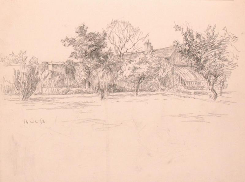 Le jardin vers la serre, Courteuil (titre factice)_0