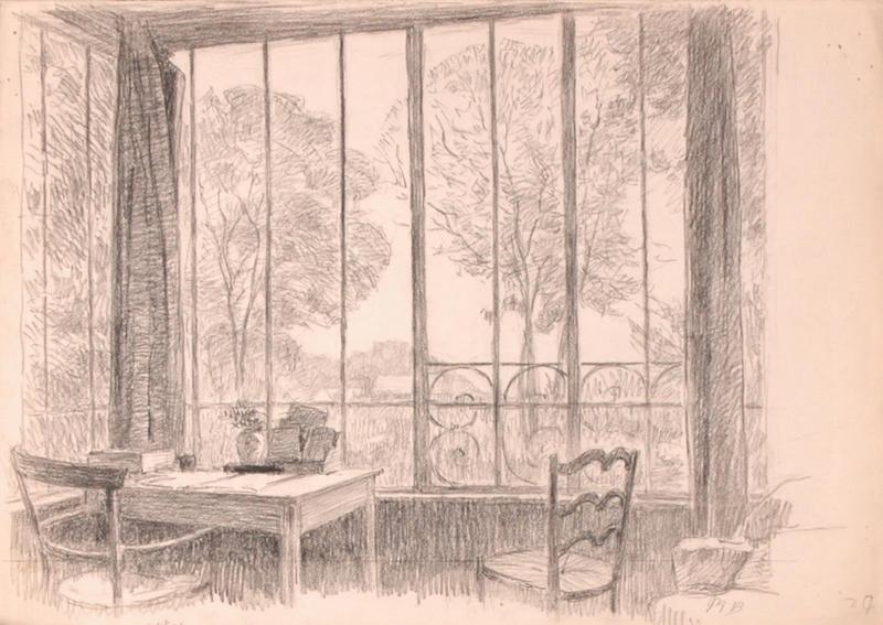 Bureau au premier étage donnant sur la verrière, Courteuil (titre factice)_0