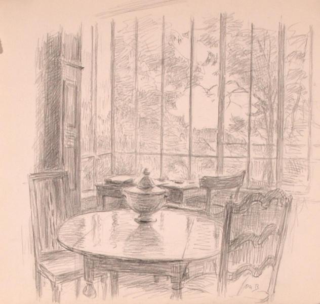 La salle à manger avec vue sur le jardin, Courteuil (titre factice)_0