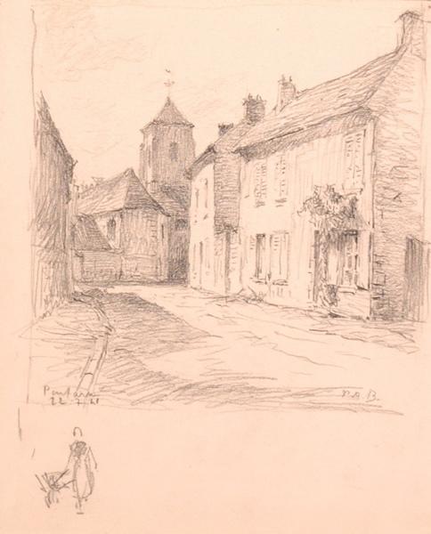 Eglise et rue de Pontarmé (titre factice)_0