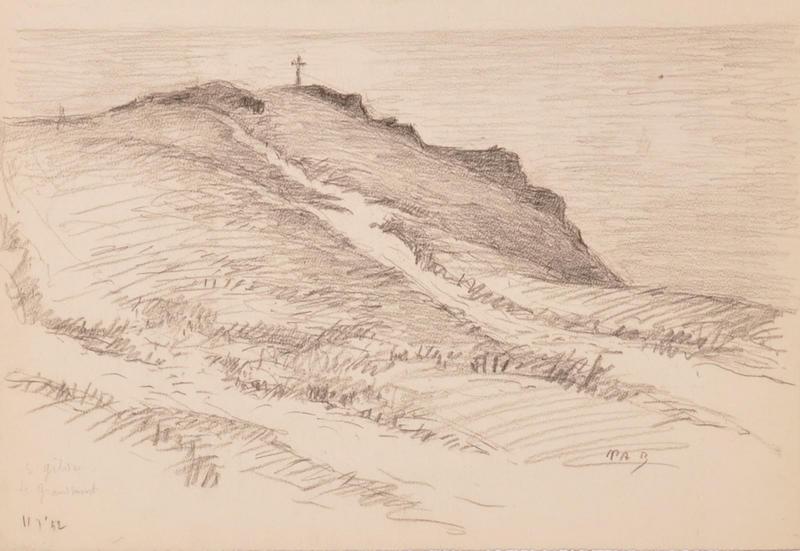 Le Grand mont à Saint Gildas : Calvaire au bord de l'eau (titre factice)_0