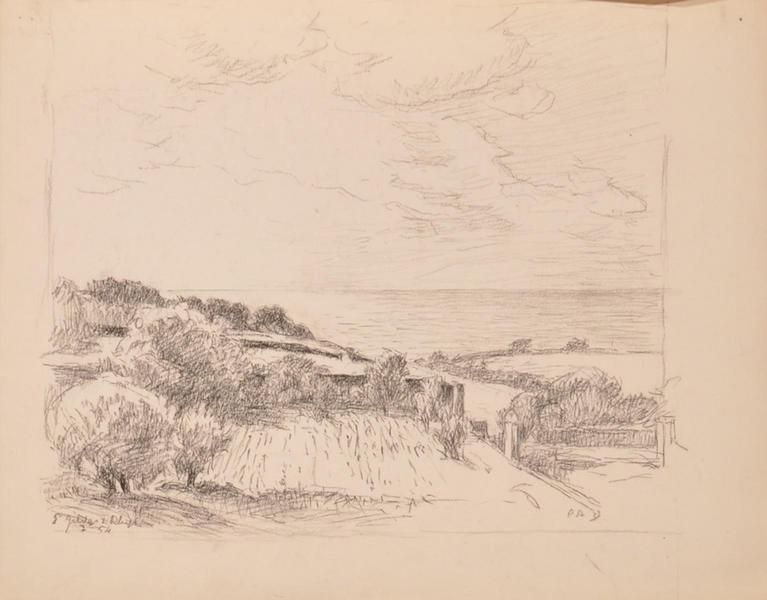 Saint-Gildas, champ au bord de l'eau (titre factice)_0