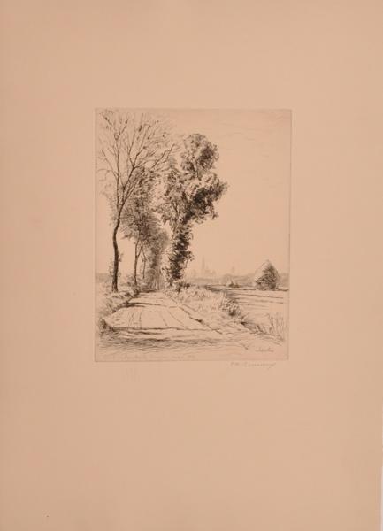 Route vers Senlis (titre factice), Paul-Adrien Bouroux, 19e siècle, 20e siècle