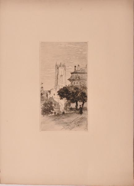 Fribourg, la Collégiale et l'Hôtel de Ville (titre factice)_0
