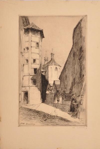 Fribourg, rue avec des religieuses (titre factice)_0