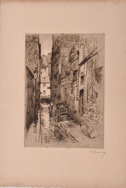La rue St-Julien, Paris (titre factice), Paul-Adrien Bouroux, 19e siècle, 20e siècle
