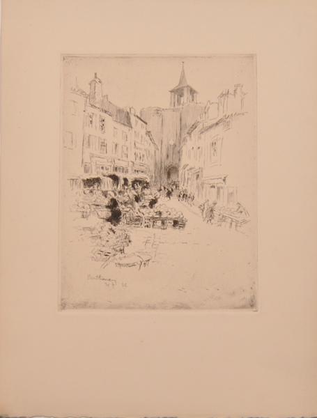 Le marché dans une rue de Parthenay (titre factice)_0