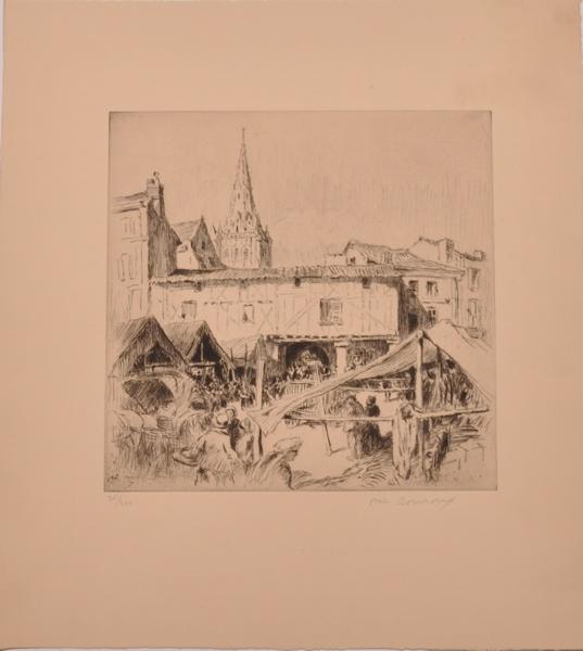 Le marché à Saint-Maixant (titre factice)_0