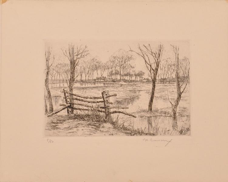 Le marais vendéen, Le Périn (titre factice), Paul-Adrien Bouroux, 19e siècle, 20e siècle