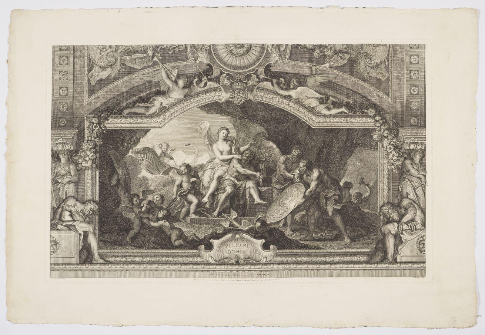 Vénus demandant à Vulcain des armes pour Enée (titre factice), Nicolas Henri Tardieu, 1703-1749