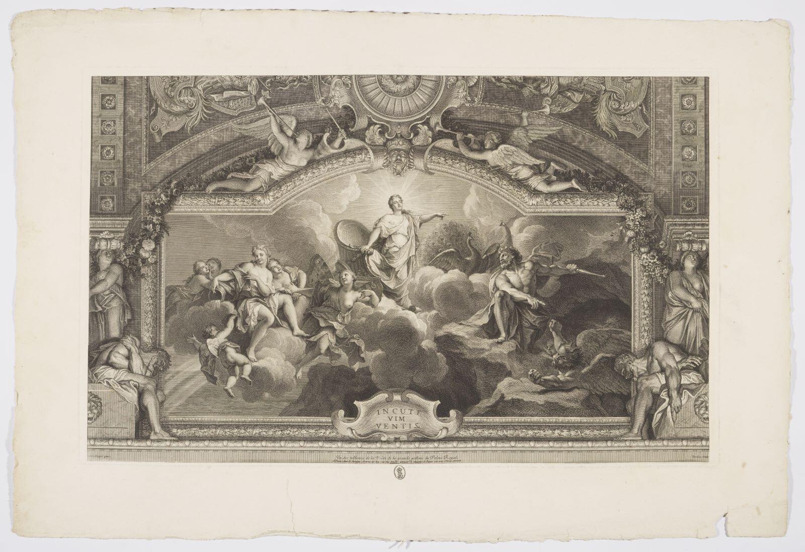 Junon commande à Eole d'exciter une tempête (titre factice), Nicolas Henri Tardieu, 1703-1749
