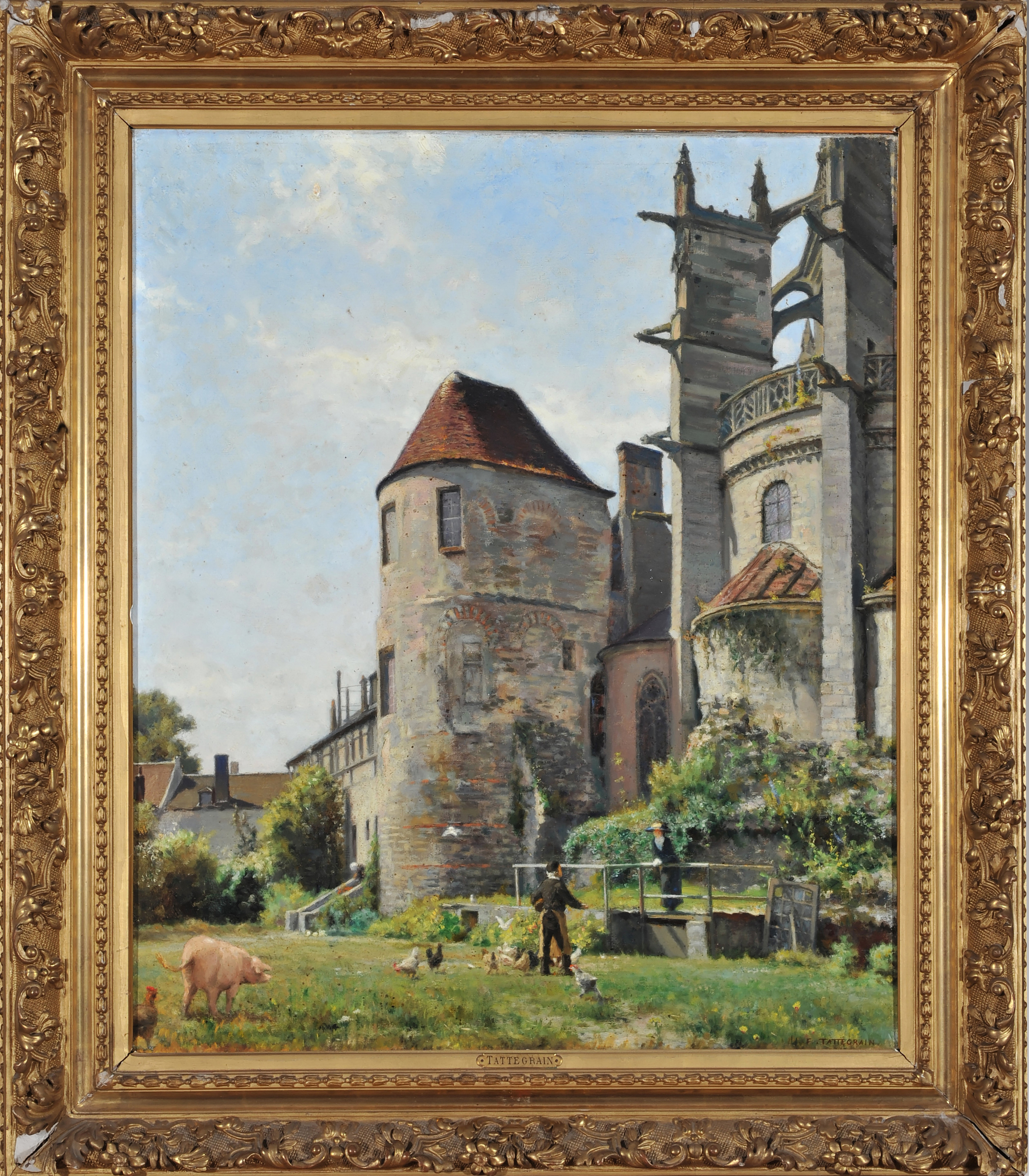 Le chevet de la cathédrale de Senlis, Francis Tattegrain, 1895 avant