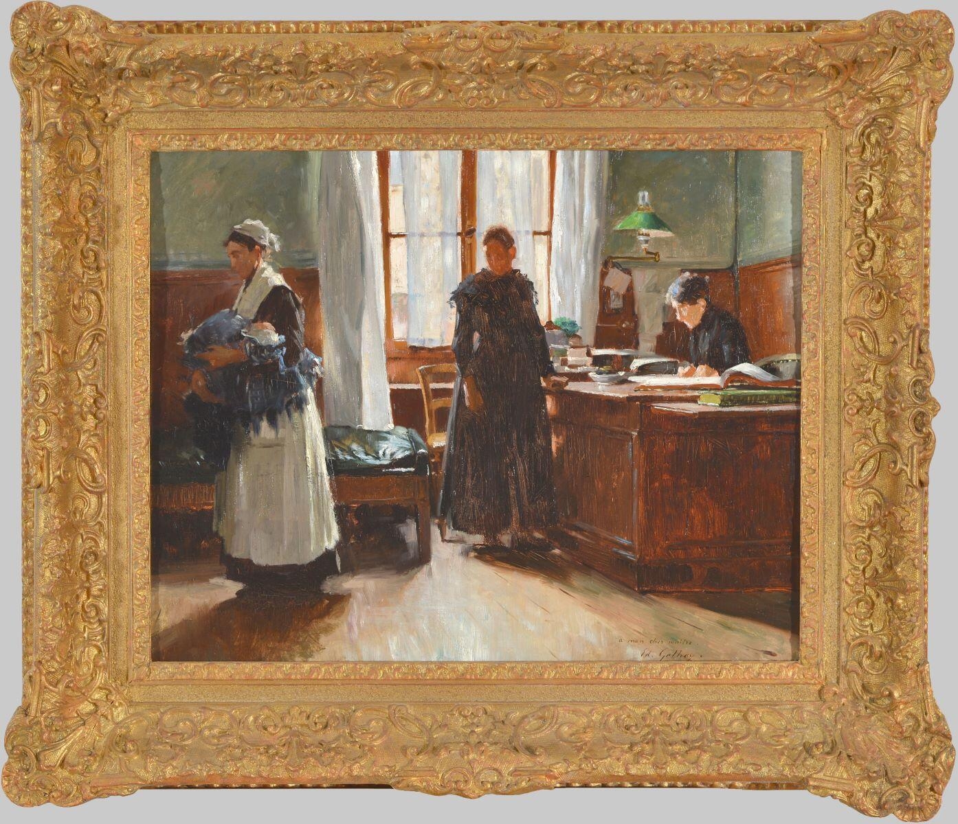 Esquisse du tableau Aux Enfants-Assistés : L’abandon, Edouard Gelhay, 1886