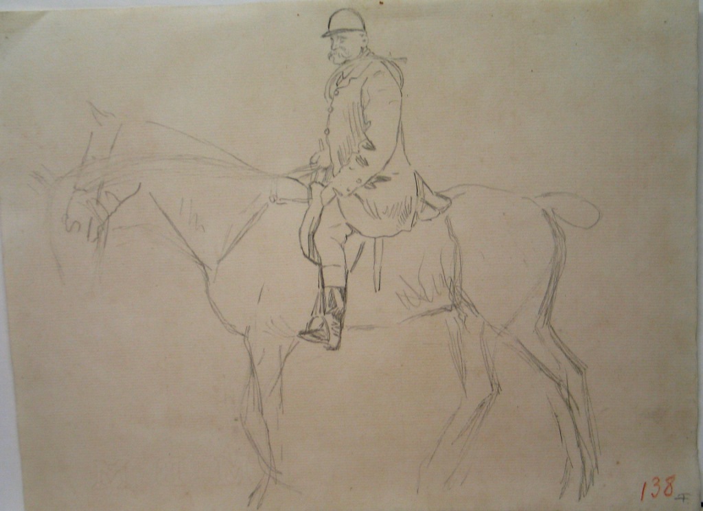 Le duc de Chartres à cheval (titre factice), Carl Georg Arsenius, 19e siècle, 20e siècle