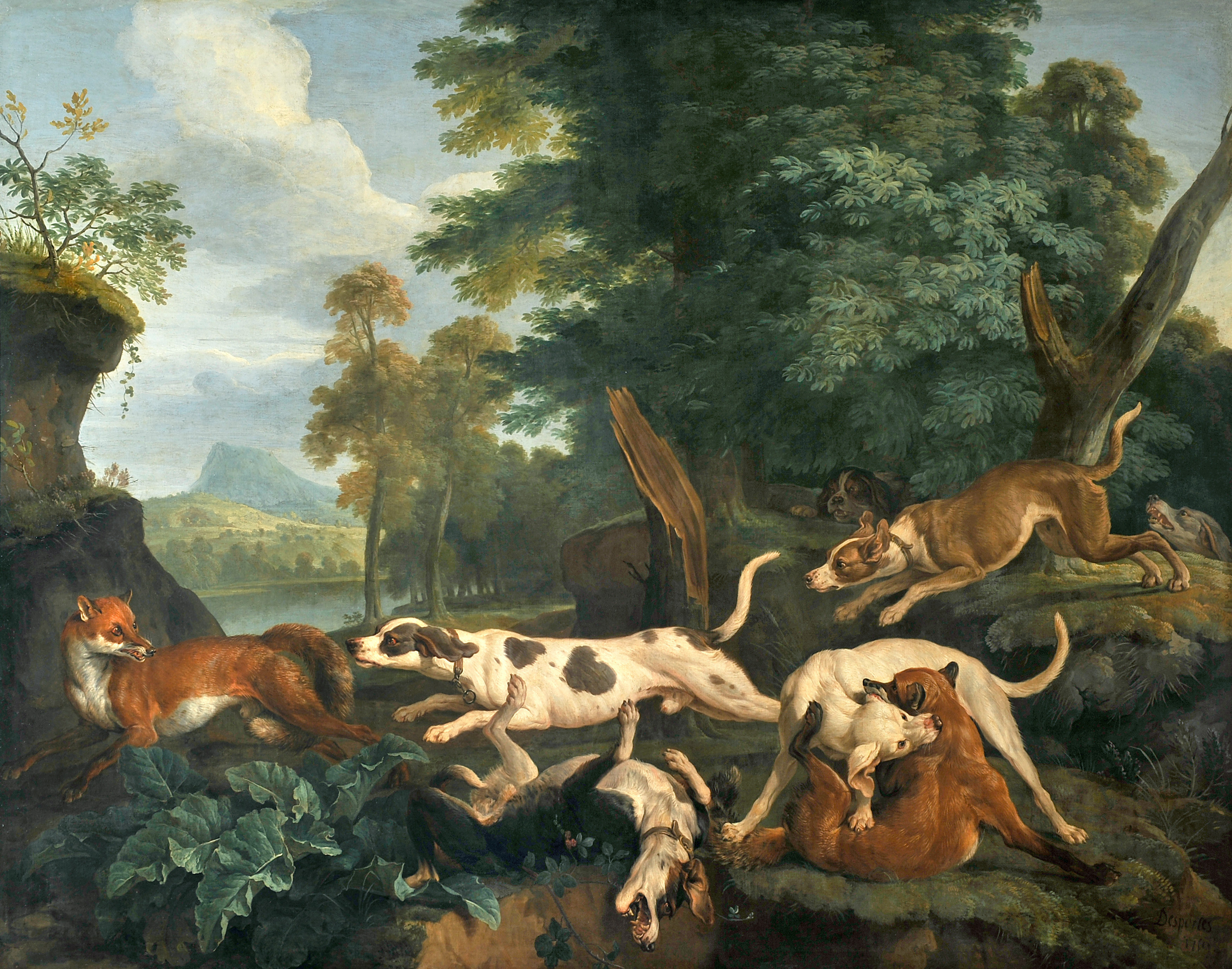 Chasse aux renards, François Desportes, 1719