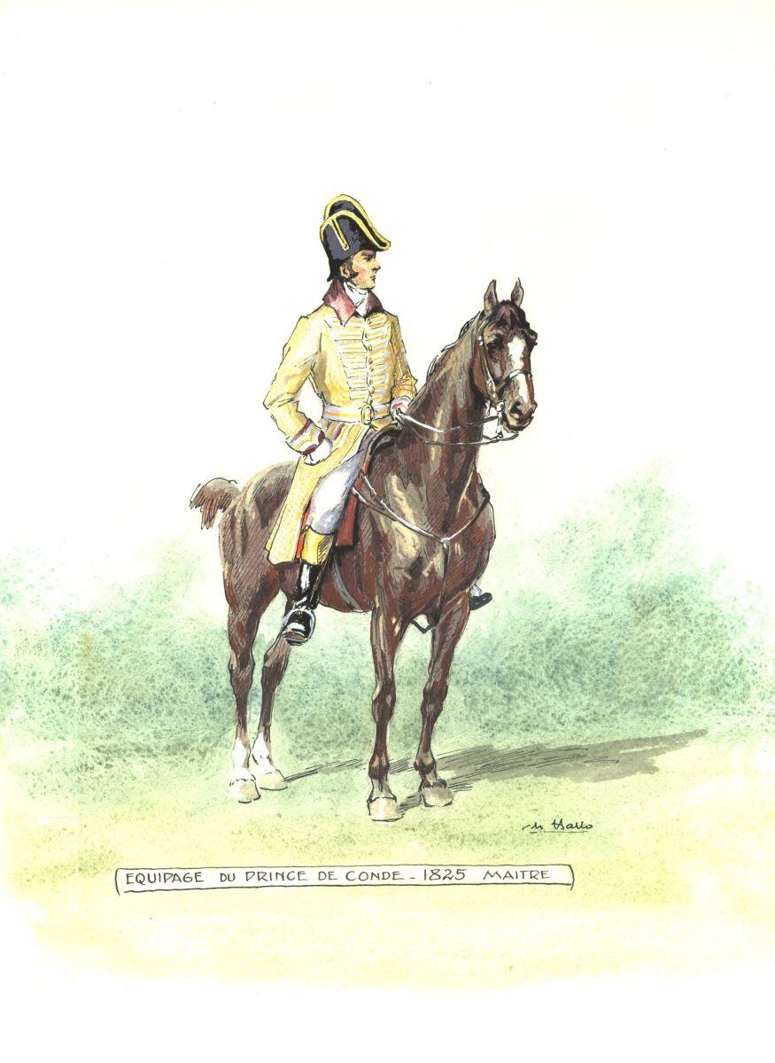 Maître de l’équipage du duc de Bourbon à cheval, 1825, Charles-Jean Hallo