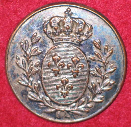 Vénerie royale, Louis XVI, bouton de tenue de garde_0