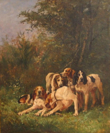 Relais de chiens, Charles Olivier De Penne, 1860-1897