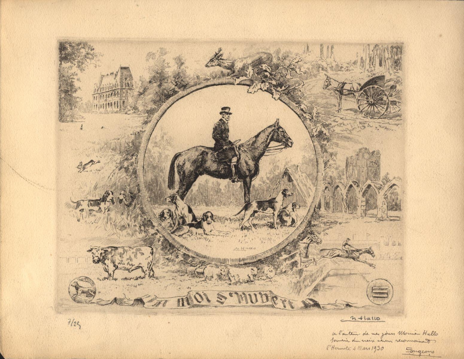 Comte de Songeons à cheval, Charles-Jean Hallo